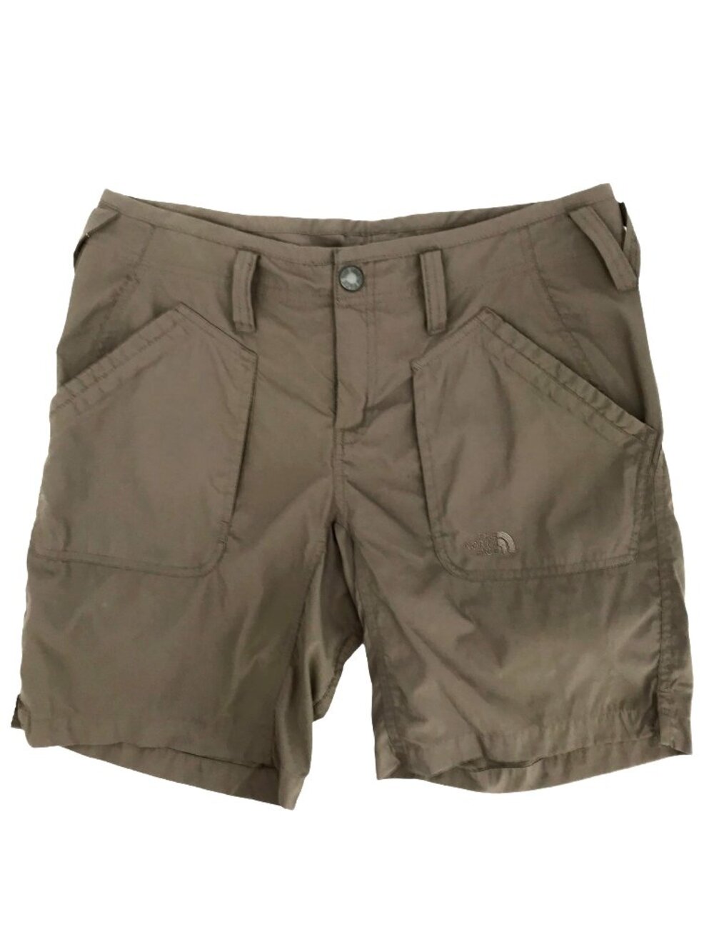 The North Face Womens Olive Green Outdoor Nylon Hiking Shorts Size 6 Long